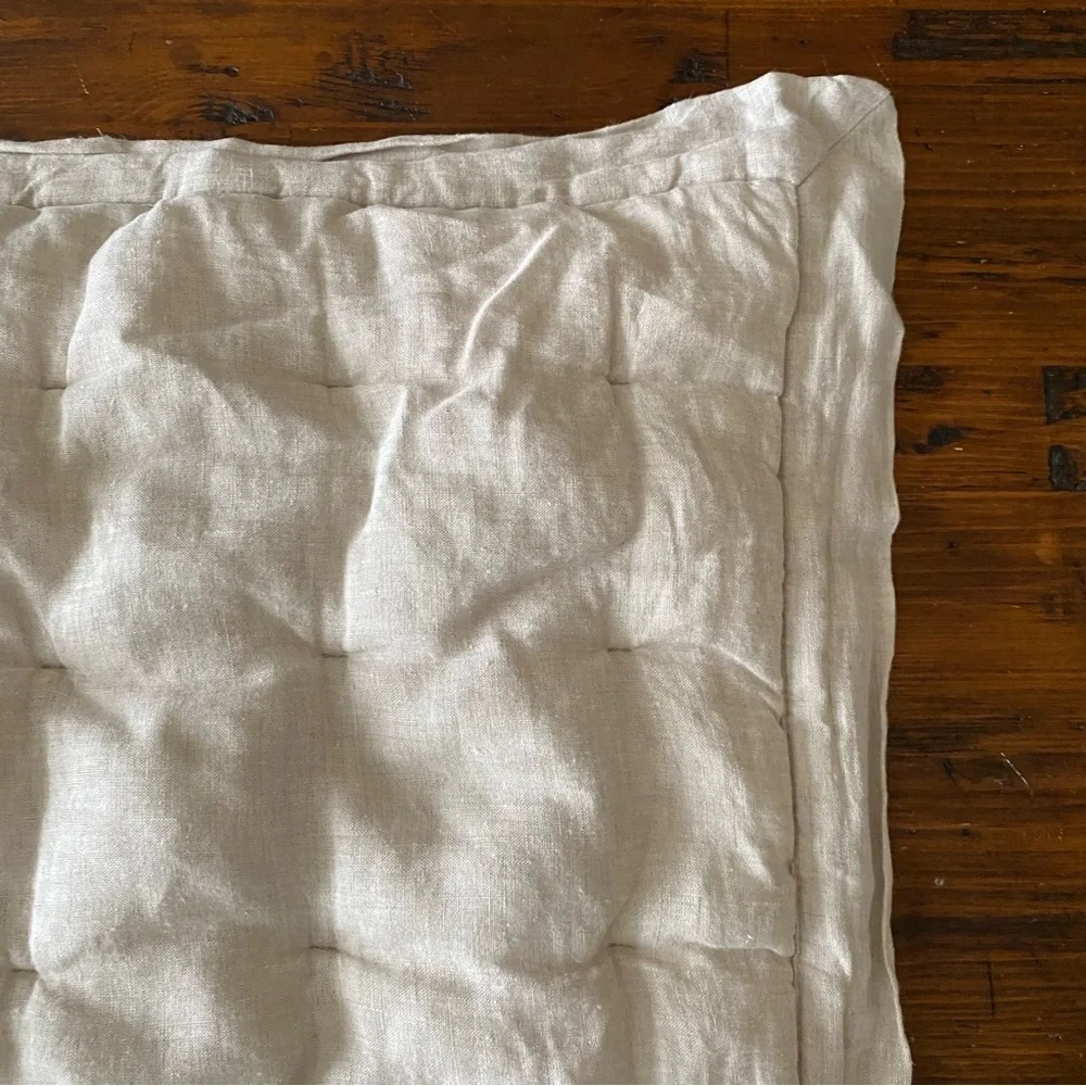 PINE CONE HILL By Annie Selke Standard‎ Linen Puff  Sham In Natural Pillowcase 1